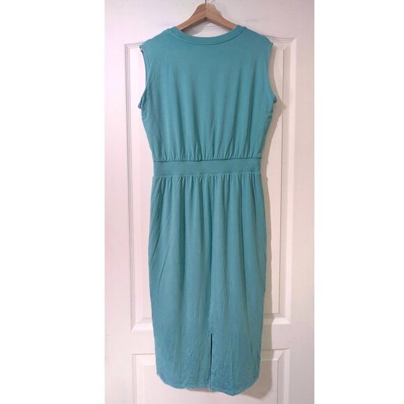 NEW! Athleta | Santorini Cinch Dress In Turquoise (M-Tall) - Picture 3 of 12